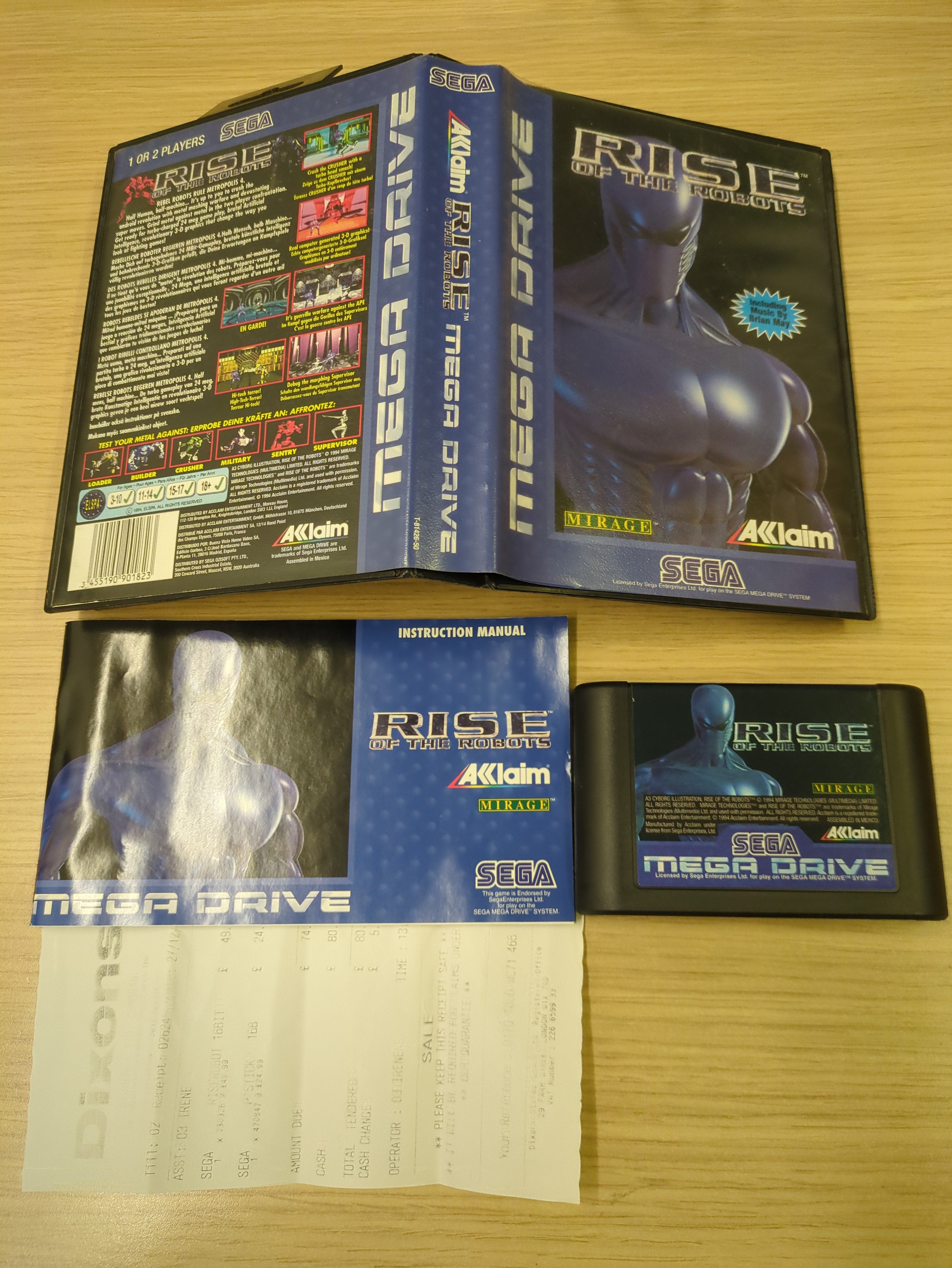 Rise of the Robots Sega Mega Drive game complete Rise of the Robots Sega Mega Drive game complete
